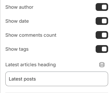 article main general settings